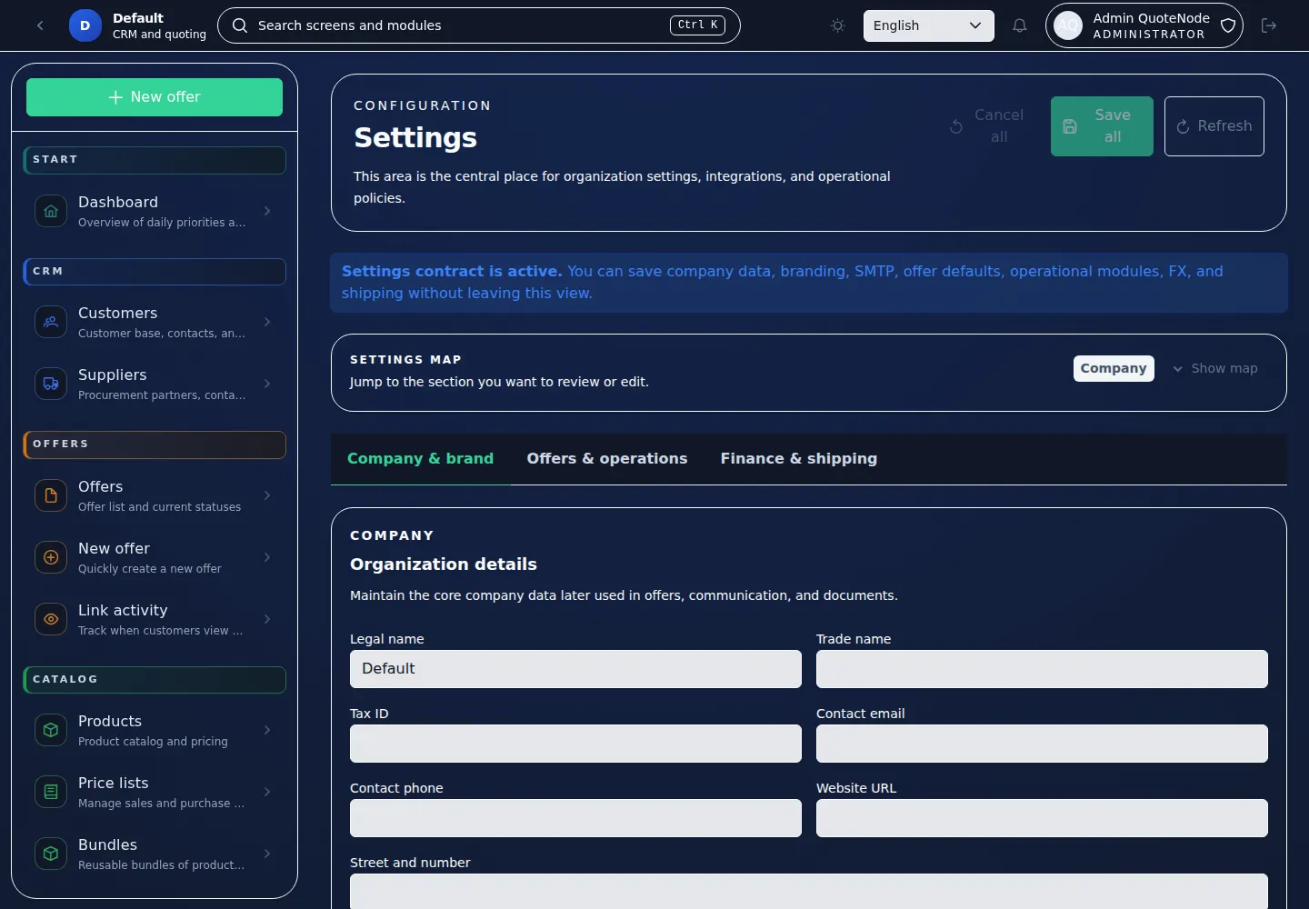 Areas administrativas