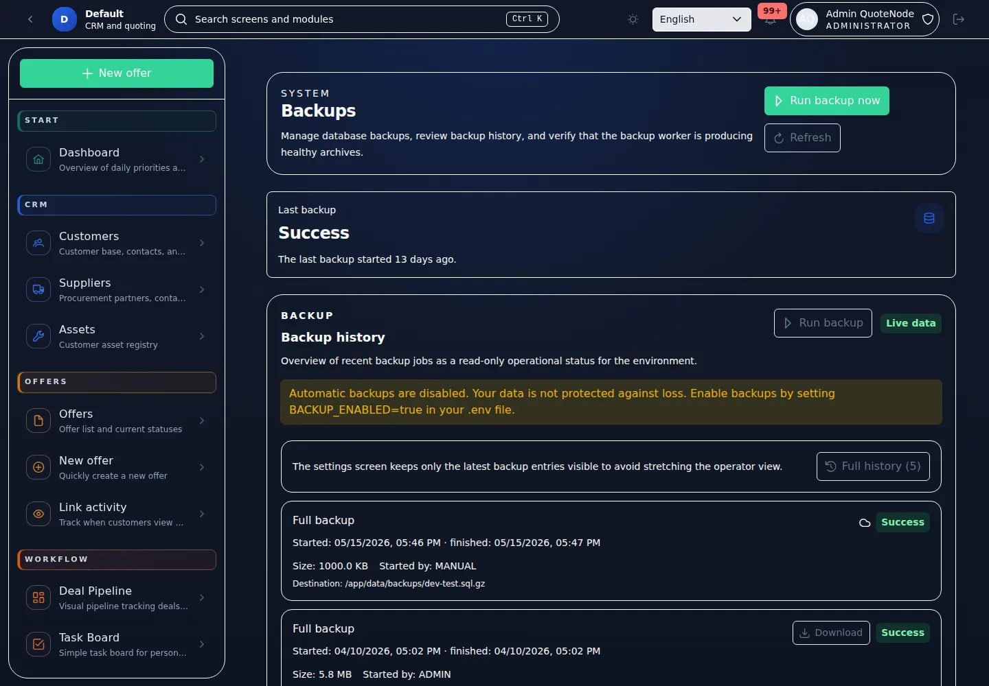 Backup Overview