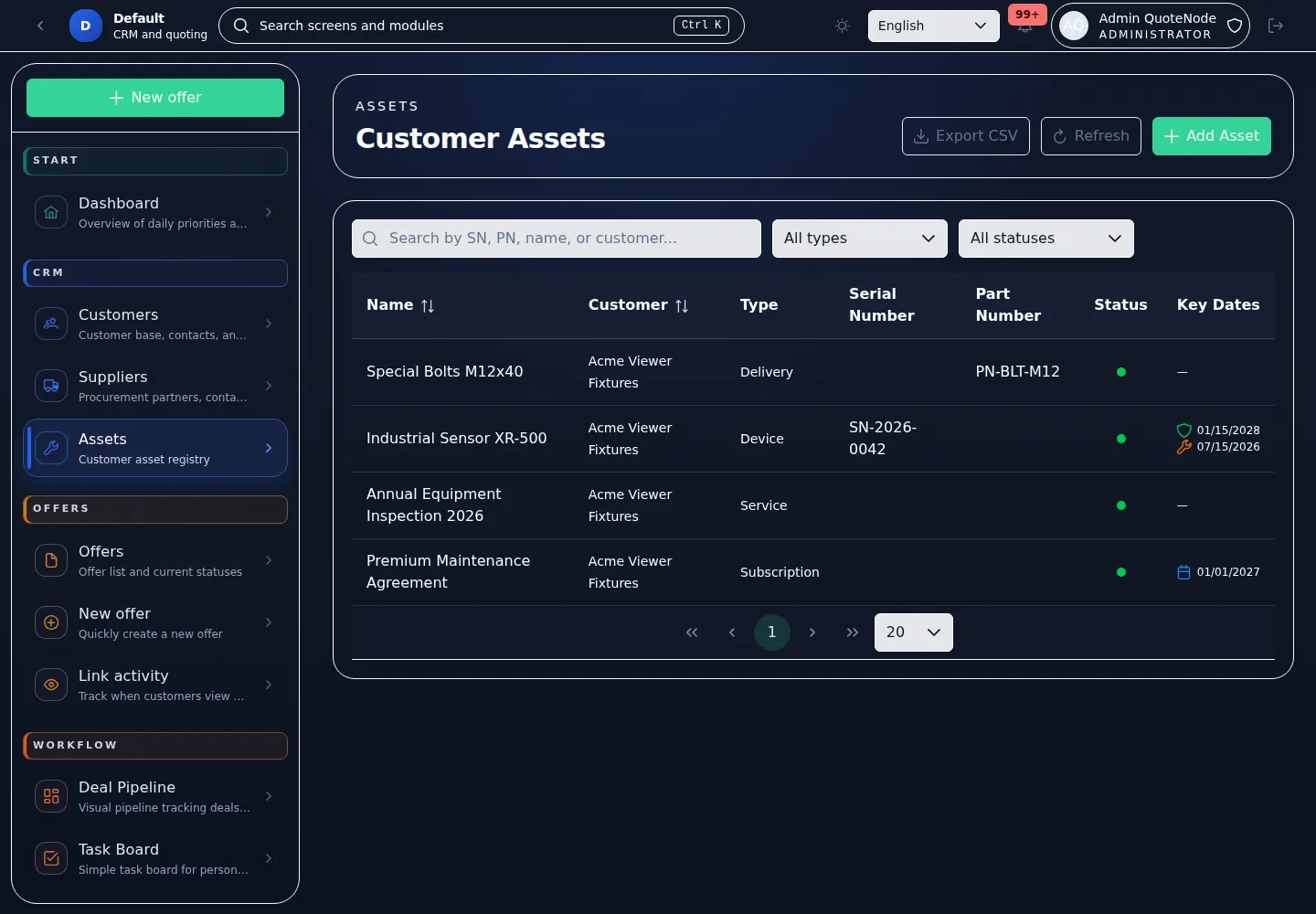 Customer Assets