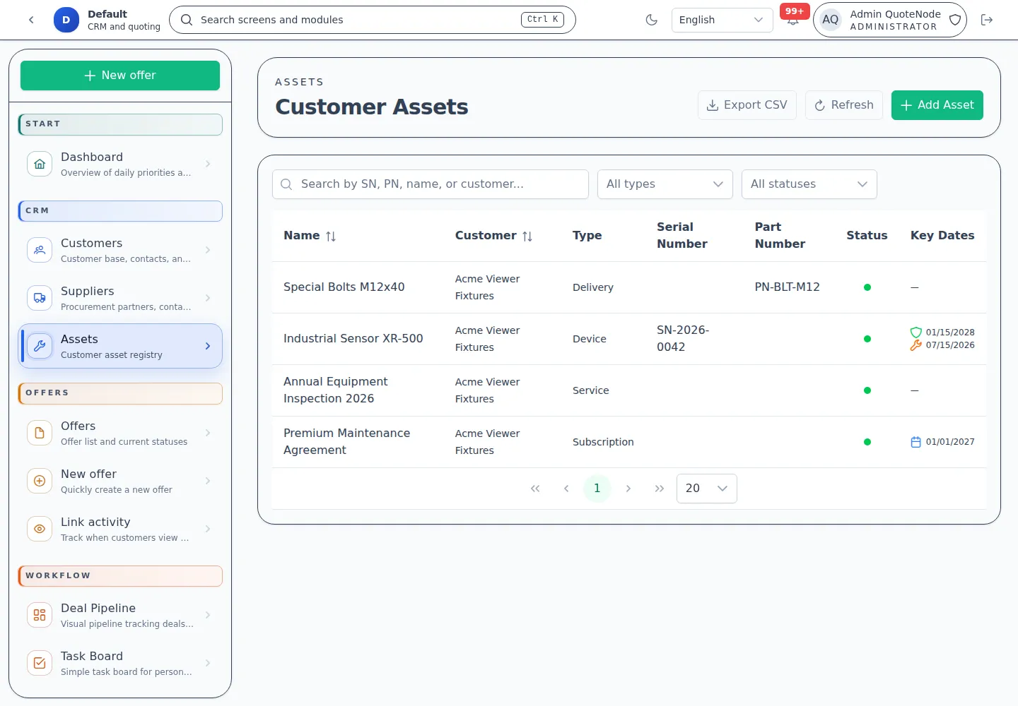 Customer Assets