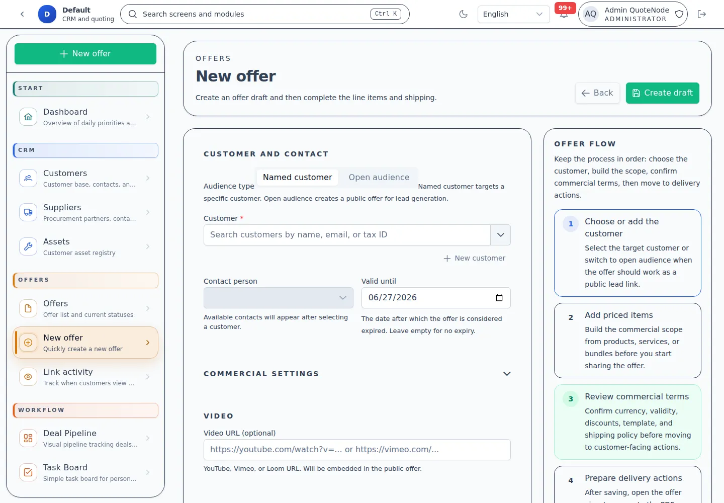 Offer Creation Flow