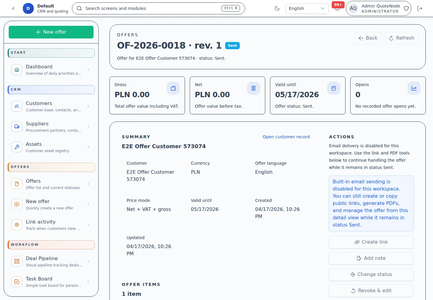 Offer Tracking