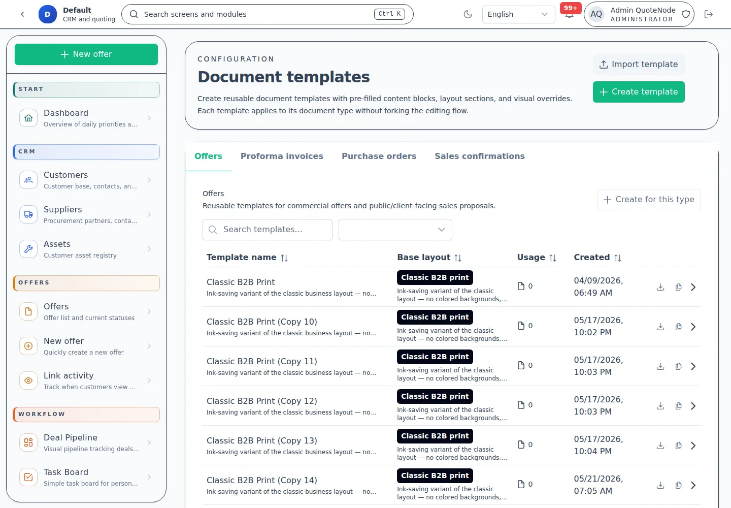 Offer Template Showcase