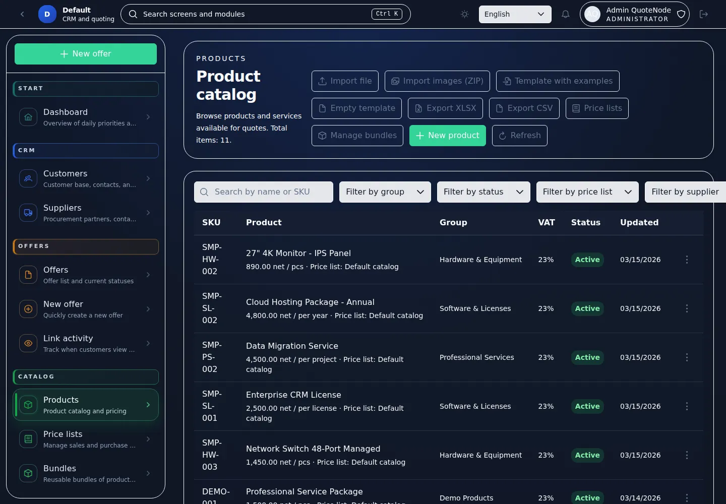 Catalogo de productos