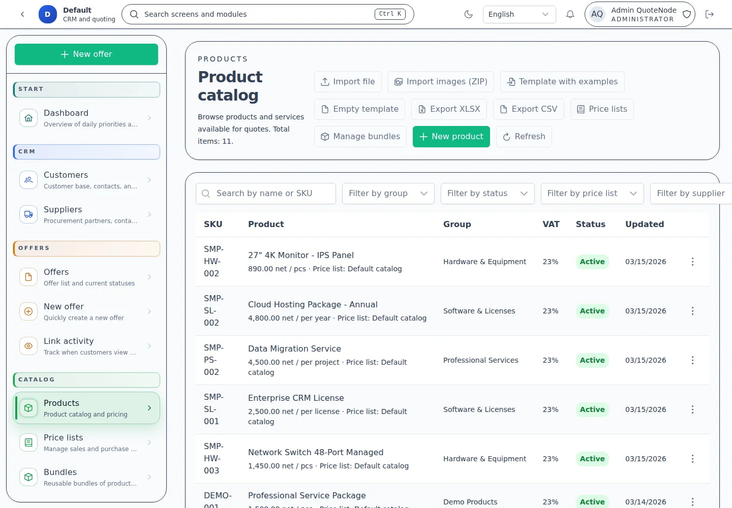 Catalogo de productos