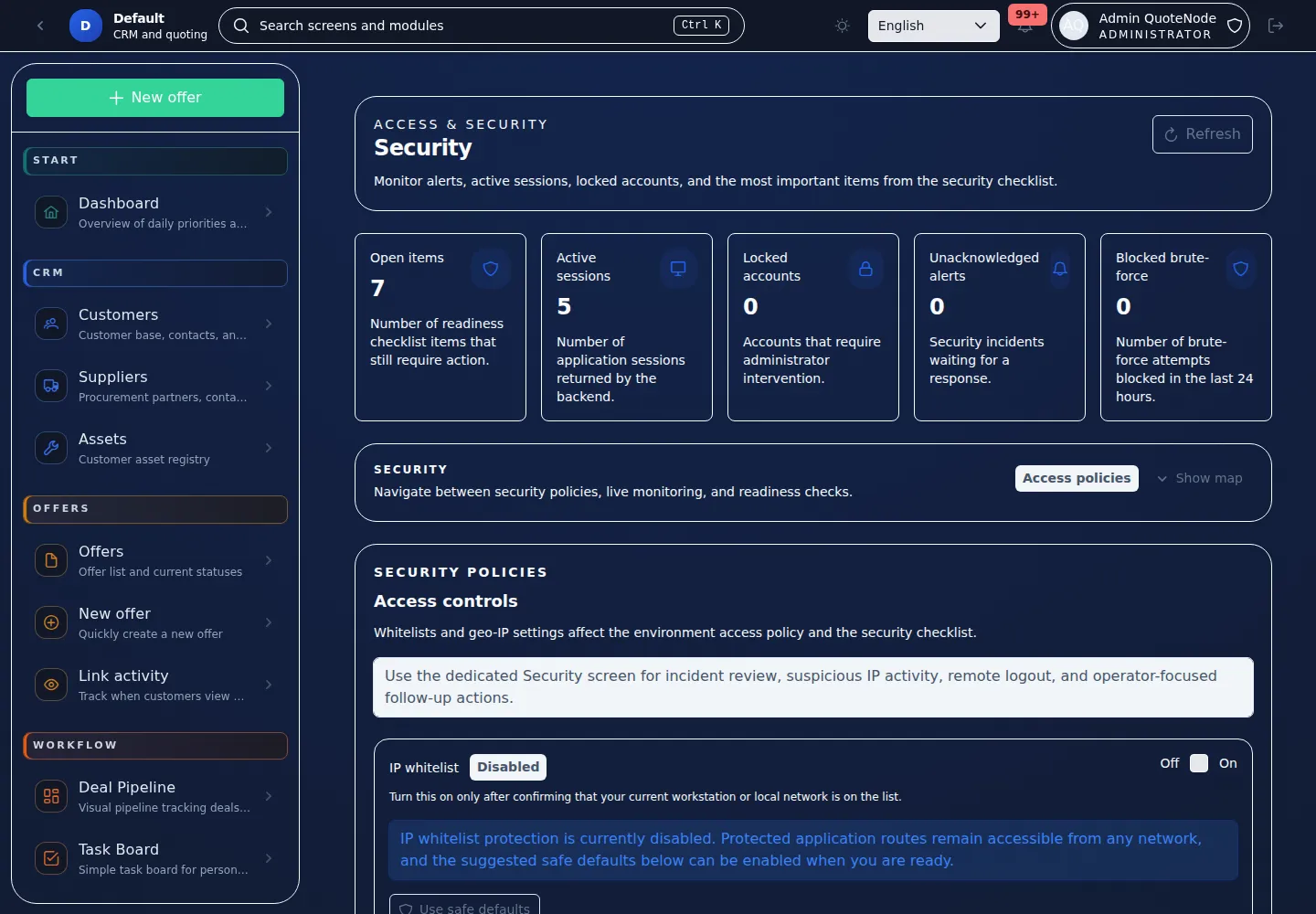 Security Workspace