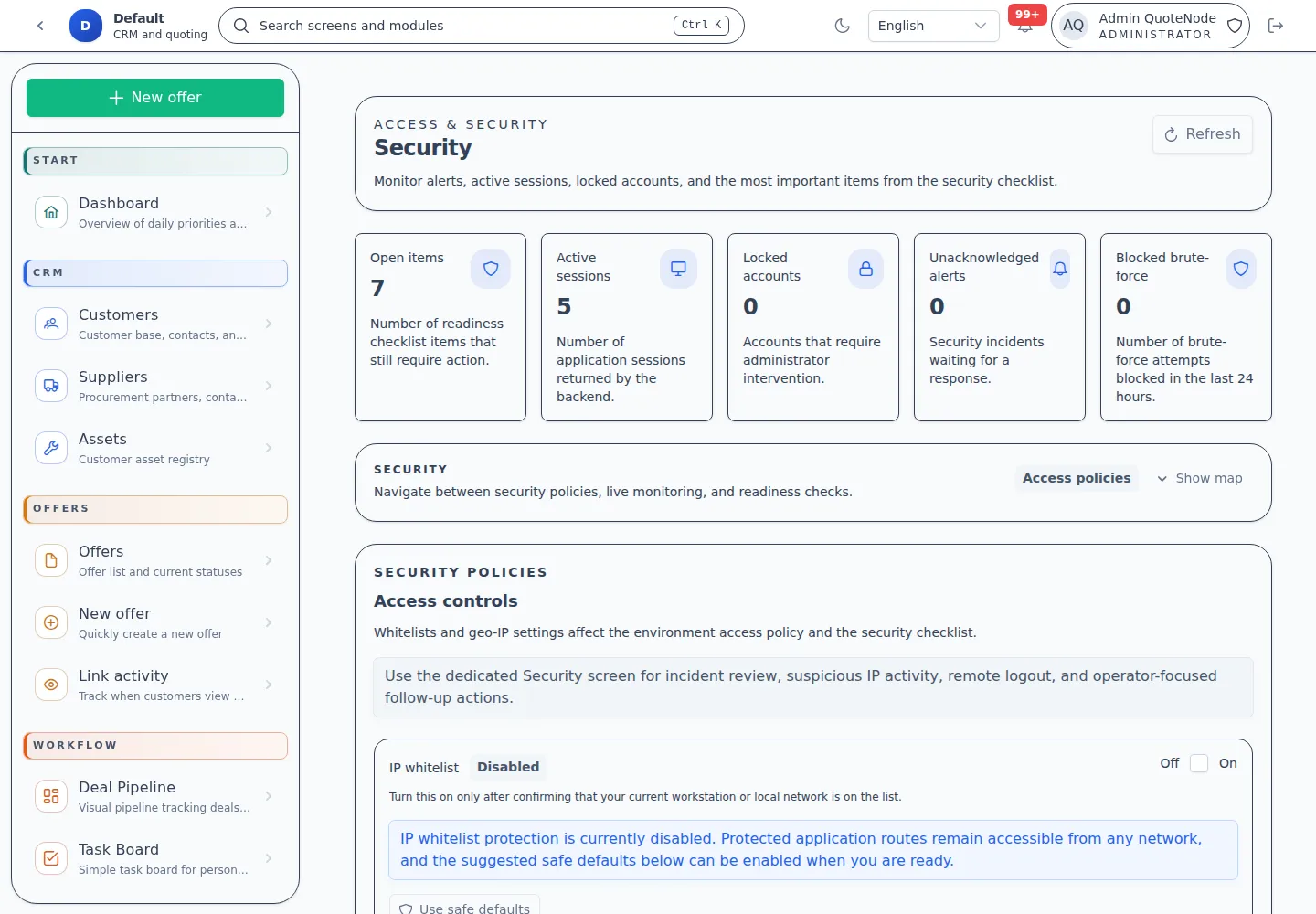 Security Workspace